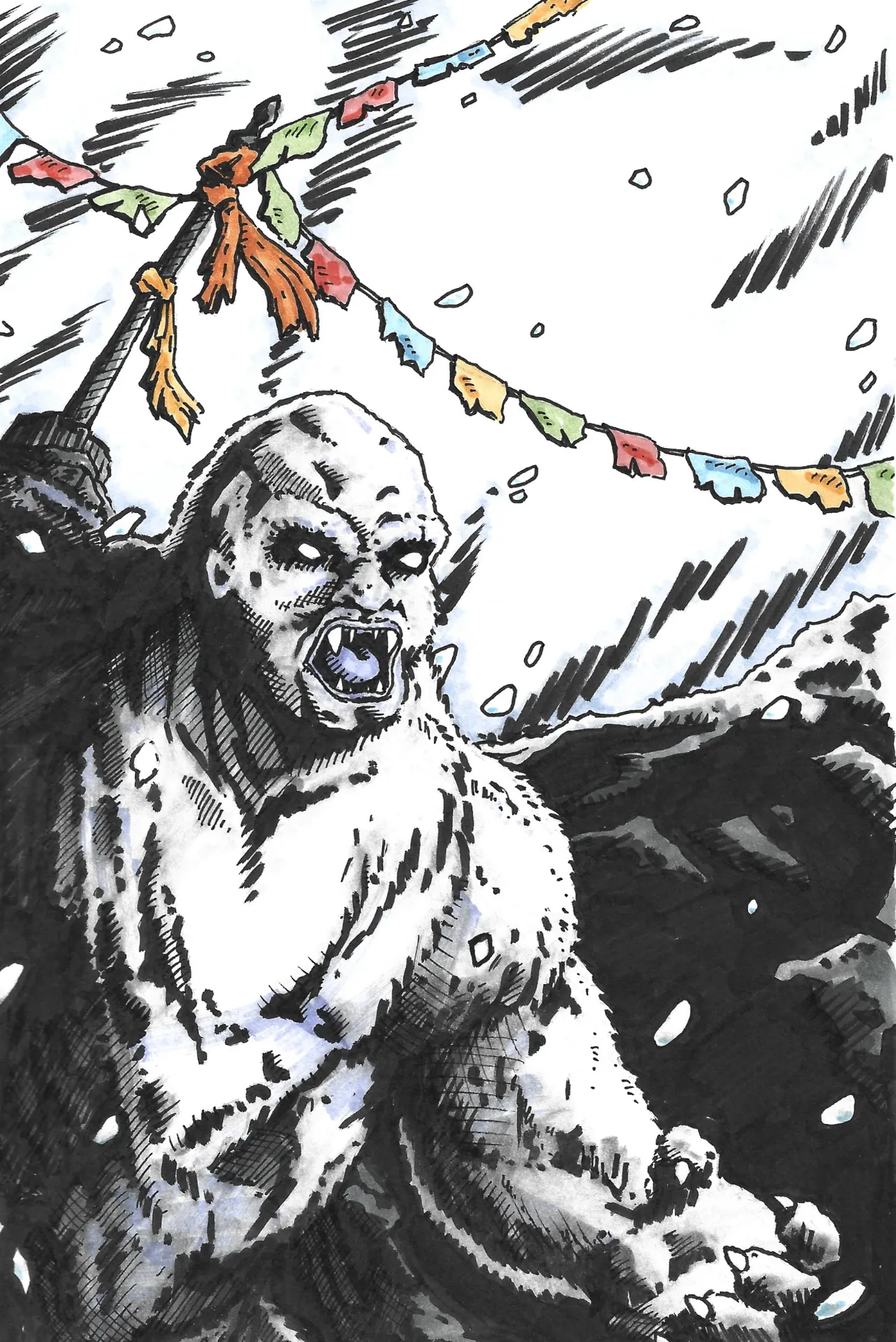 Yeti — ink + alcohol markers